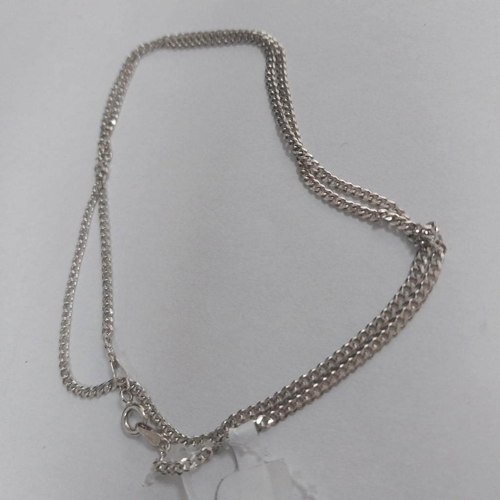 CADENA TEJIDO BARBADO PLATA .925 55 CM 5.5 GR (NUEVO)