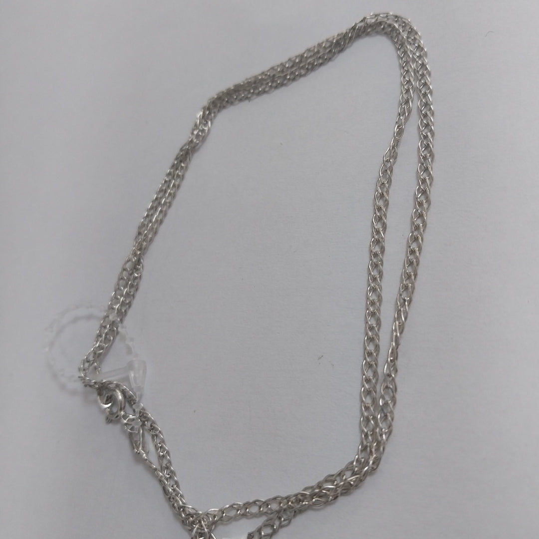 CADENA TEJIDO ESLABONES PLATA .925 55 CM 3.9 GR (NUEVO)