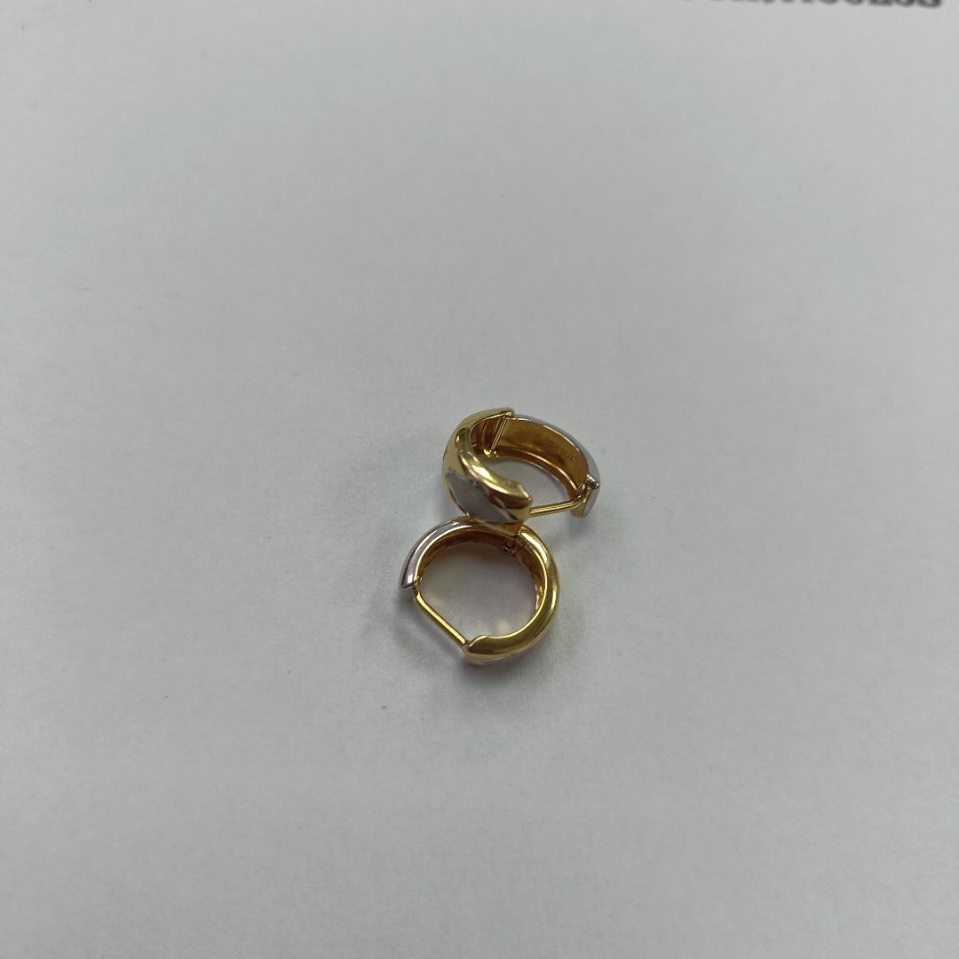 ARRACADAS PAR ORO COMBINADO 14 K 1.3 GRMS (SEMINUEVO)