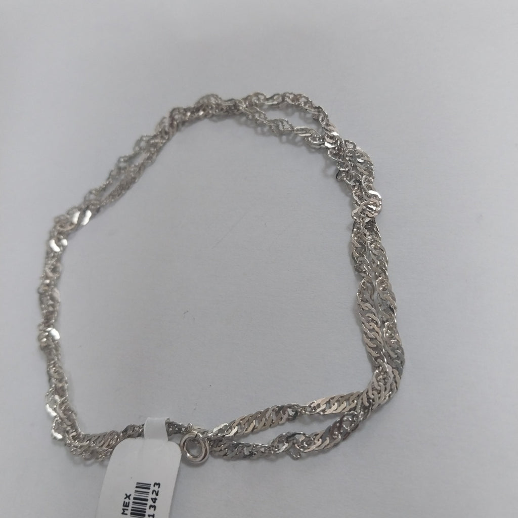 CADENA TEJIDO MEDIO TORZAL PLATA .925 55 CM 5.4 GR (NUEVO)