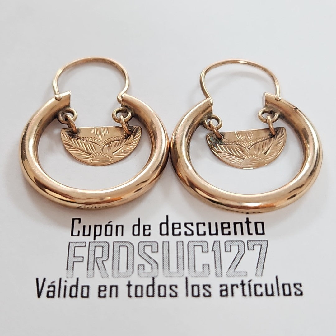 ARETES PAR ORO 10 K 3.3 GRMS (SEMINUEVO)