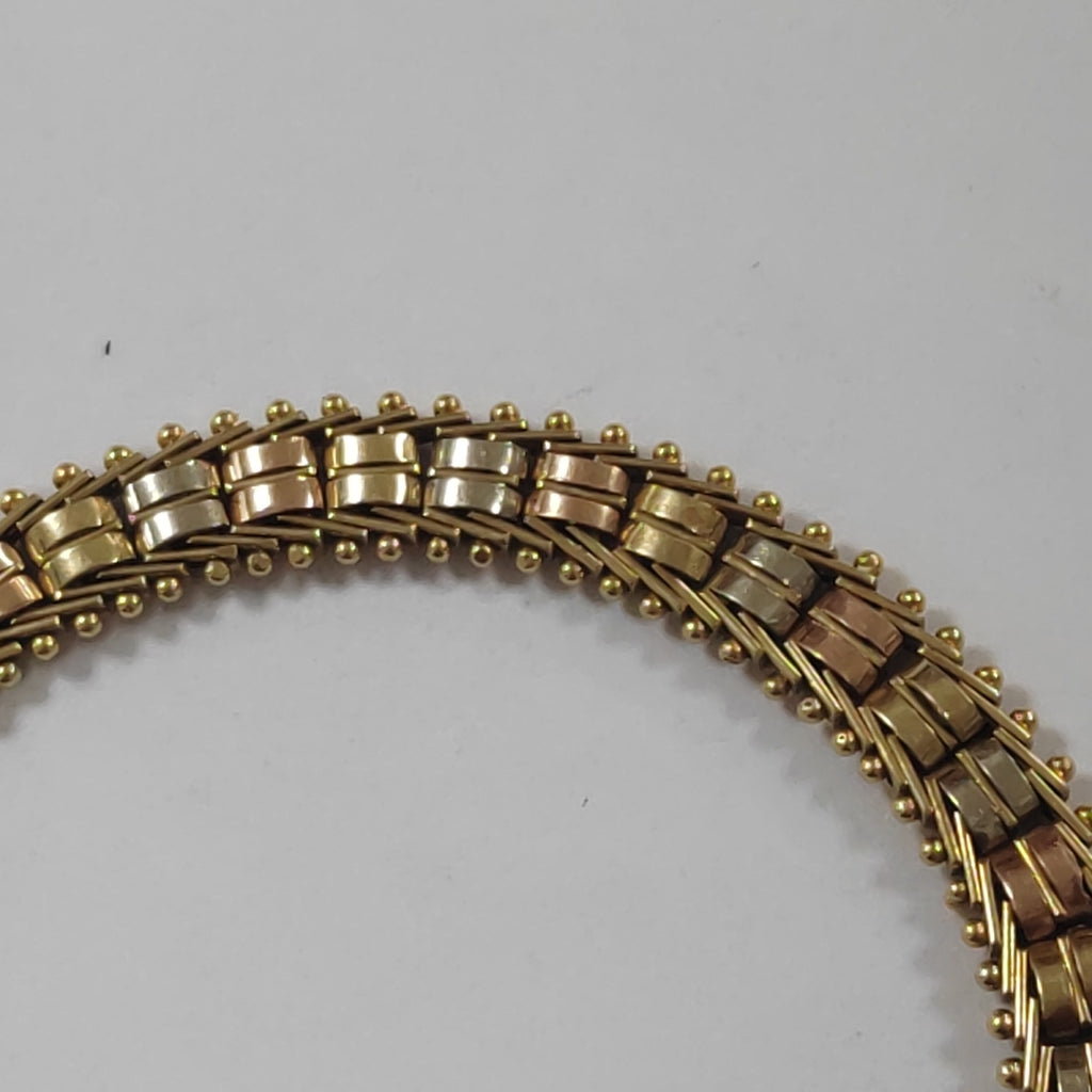 PULSERA ORO COMBINADO 14 K 10.1 GRMS (SEMINUEVO)