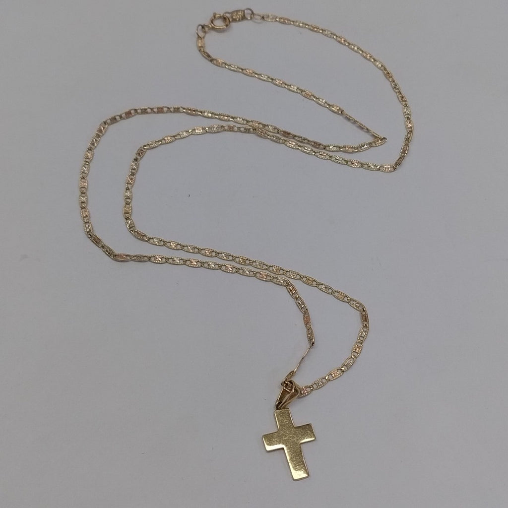 CADENA, CRUZ ORO 10 K 3.2 GRMS (SEMINUEVO)