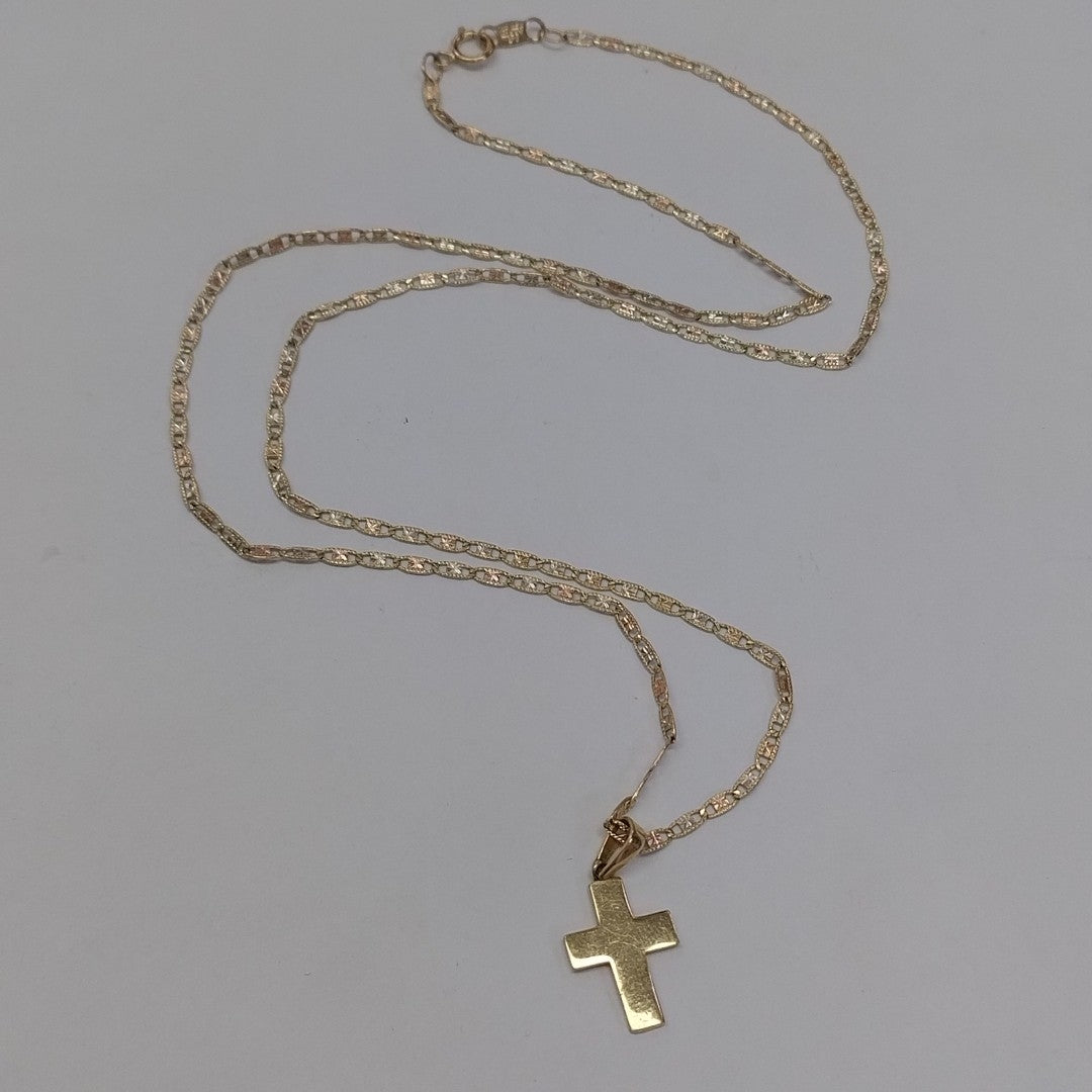 CADENA, CRUZ ORO 10 K 3.2 GRMS (SEMINUEVO)