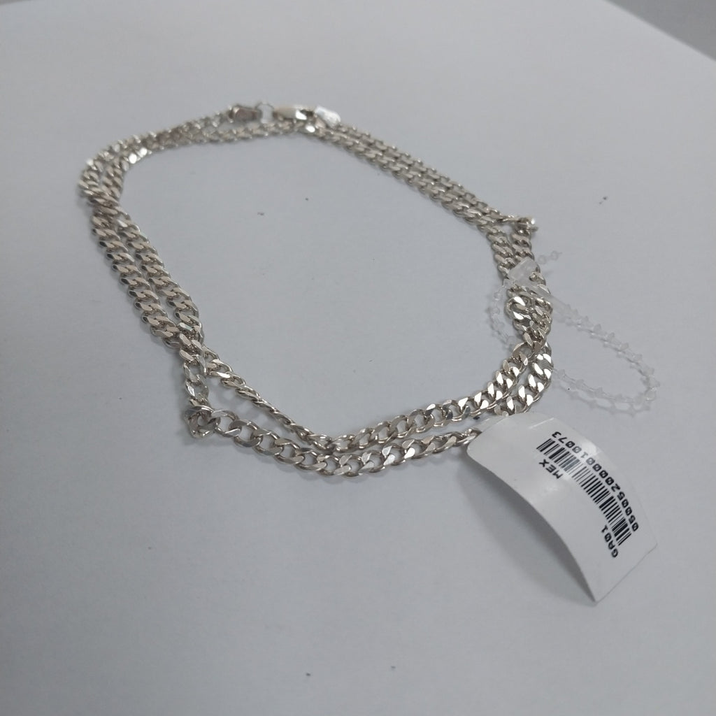 CADENA TEJIDO BARBADO PLATA .925 55 CM 12.8 GR (NUEVO)