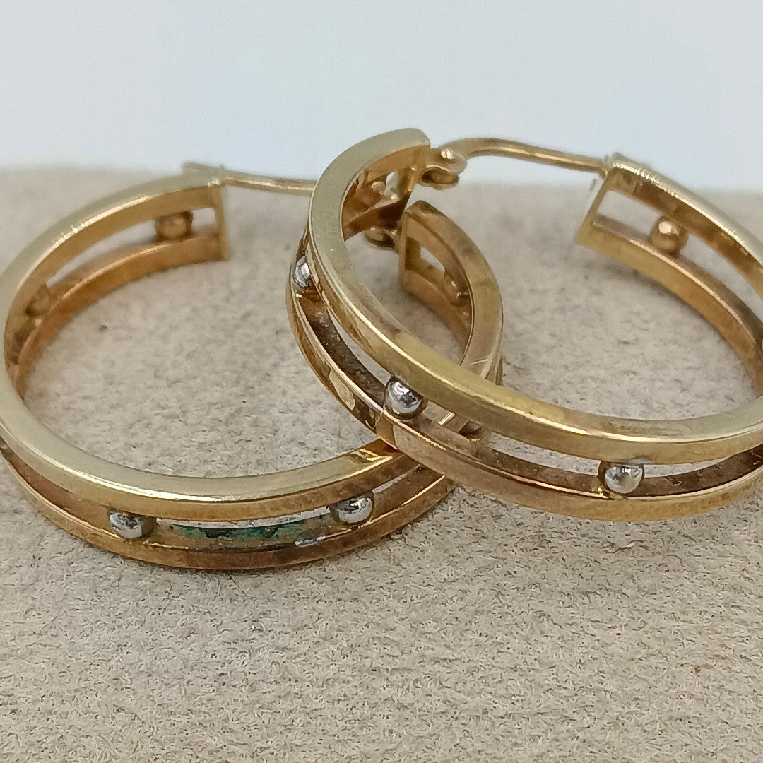 ARRACADAS PAR ORO 10 K 2.4 GRMS (SEMINUEVO)