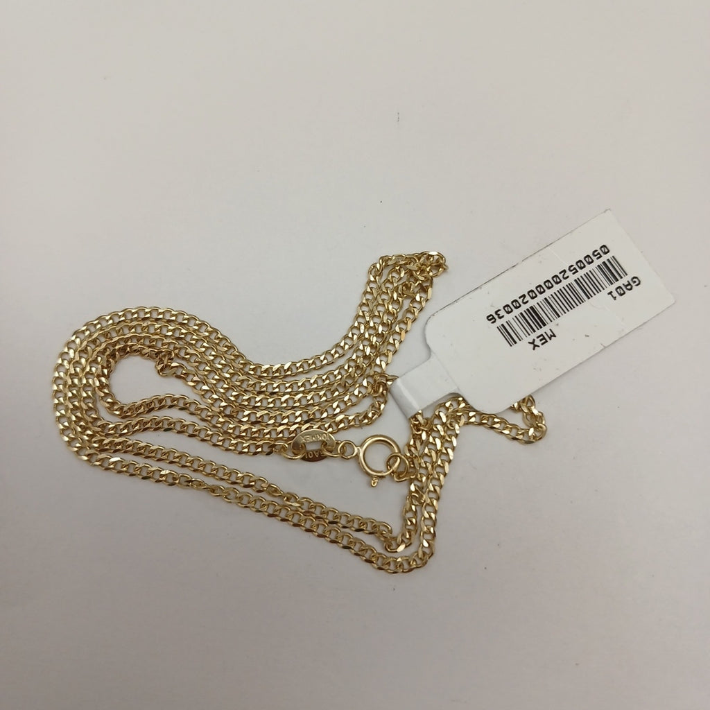 CADENAS TEJIDO BARBADA ORO 10K 55 CM 3.8 GR (NUEVO)