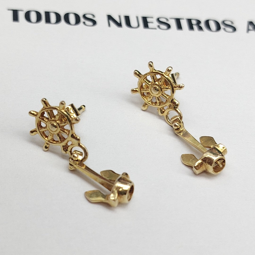 BROQUELES PAR ORO 14 K 2.5 GRMS (SEMINUEVO)