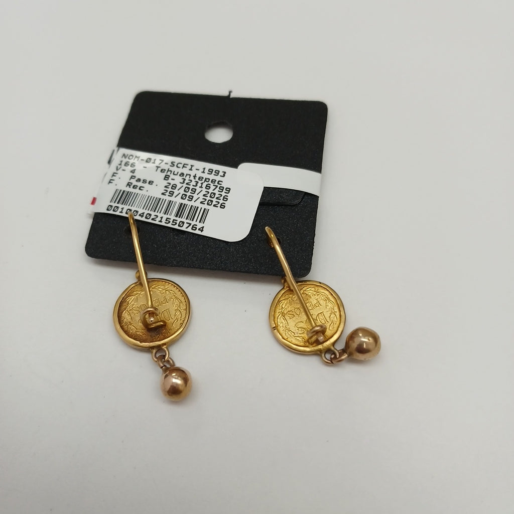 ARETES PAR ORO 10 K 3.9 GRMS (SEMINUEVO)