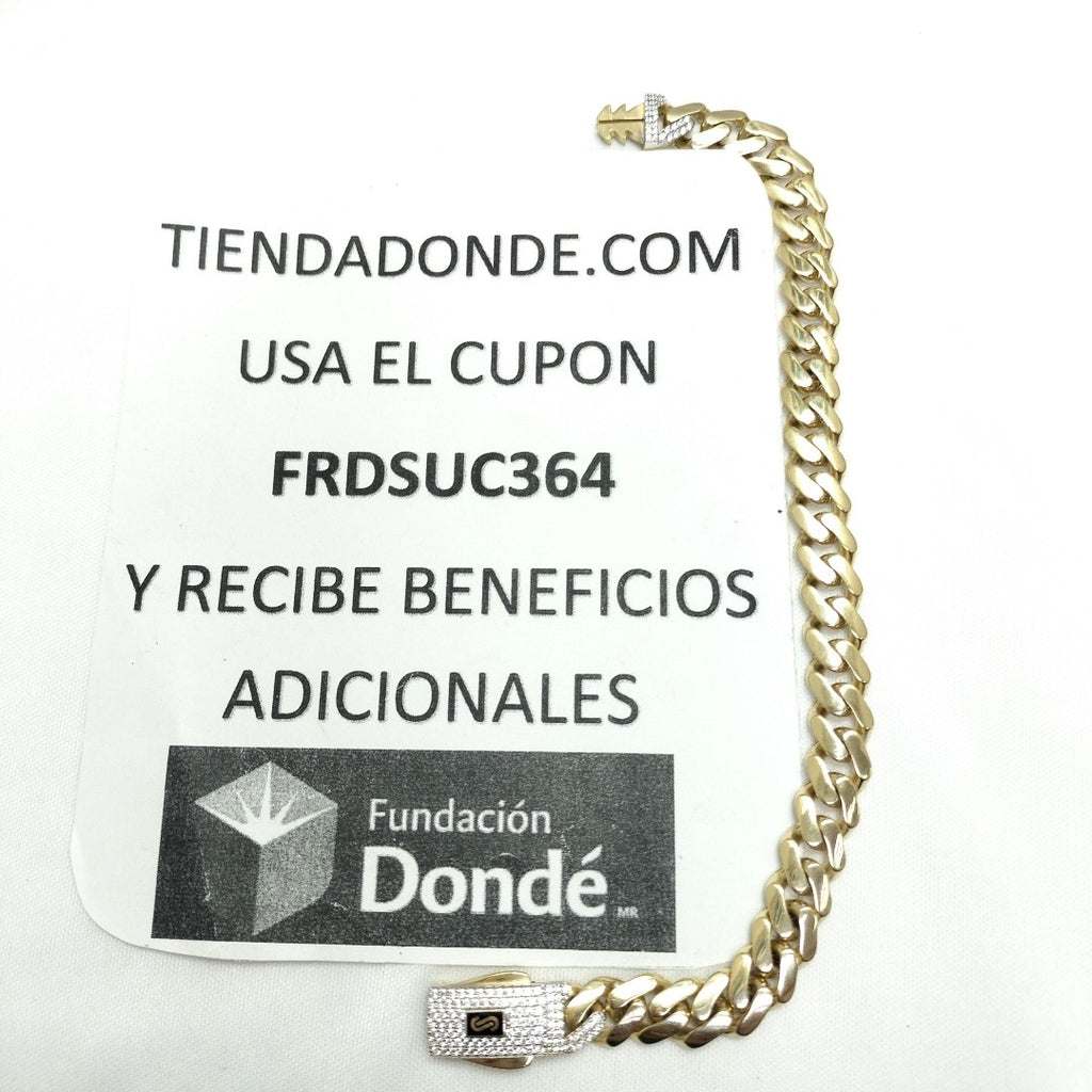 PULSERA CABALLERO MONACO ORO 14K 14.9 (NUEVO)