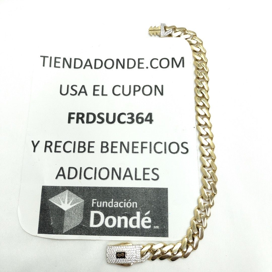 PULSERA CABALLERO MONACO ORO 14K 14.9 (NUEVO)