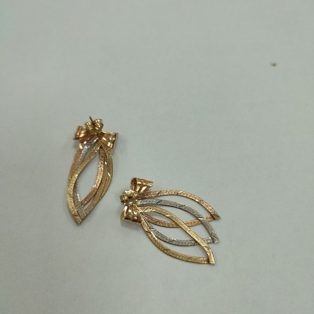ARETES PAR ORO, ORO COMBINADO 10 K 4.5 GRMS (SEMINUEVO)