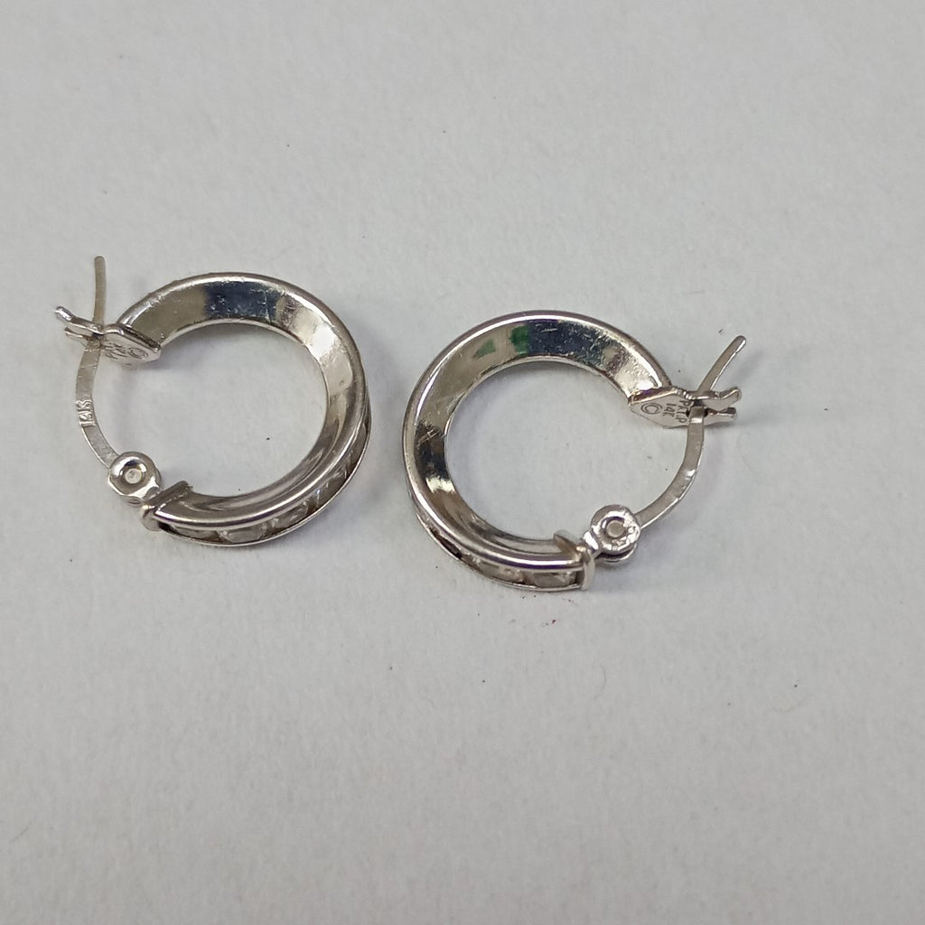 ARRACADAS PAR ORO, ORO BLANCO 14 K 1.6 GRMS (SEMINUEVO)