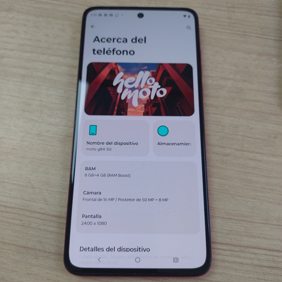 CELULAR MOTOROLA MOTO G84 XT2347-1 (2023) 256 GB 8 GB RAM (SEMINUEVO)