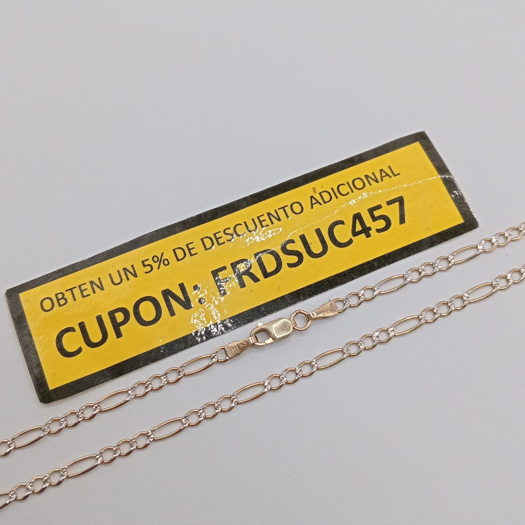 CADENA ORO COMBINADO 14 K 4.4 GRMS (SEMINUEVO)