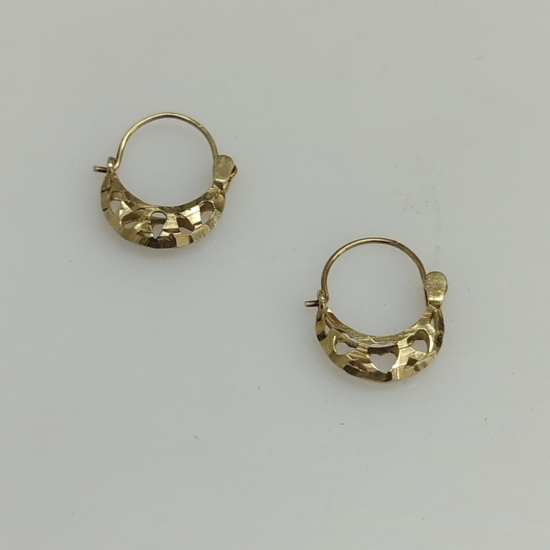 ARETES PAR ORO 14 K 1.1 GRMS (SEMINUEVO)