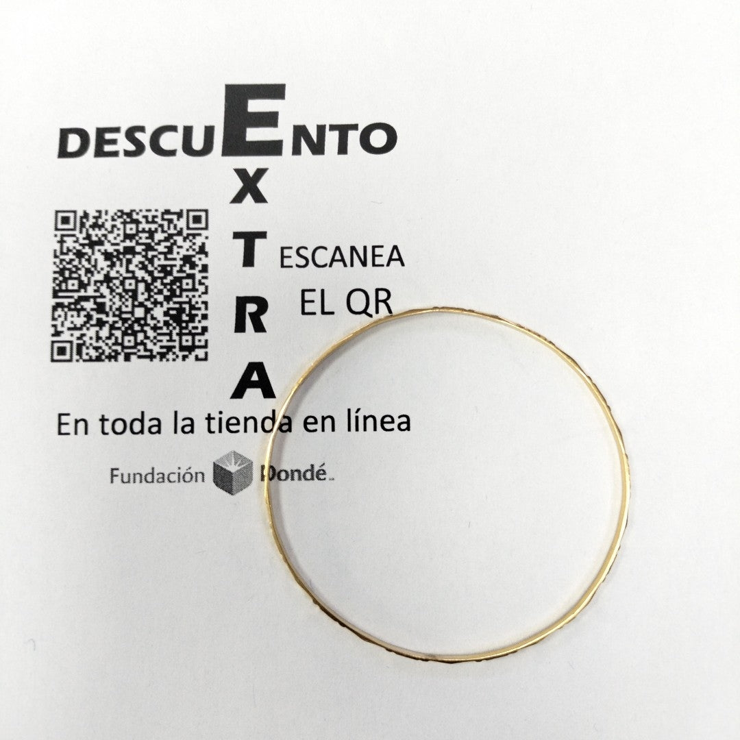 PULSERA RIGIDA ORO 14 K 3.3 GRMS (SEMINUEVO)