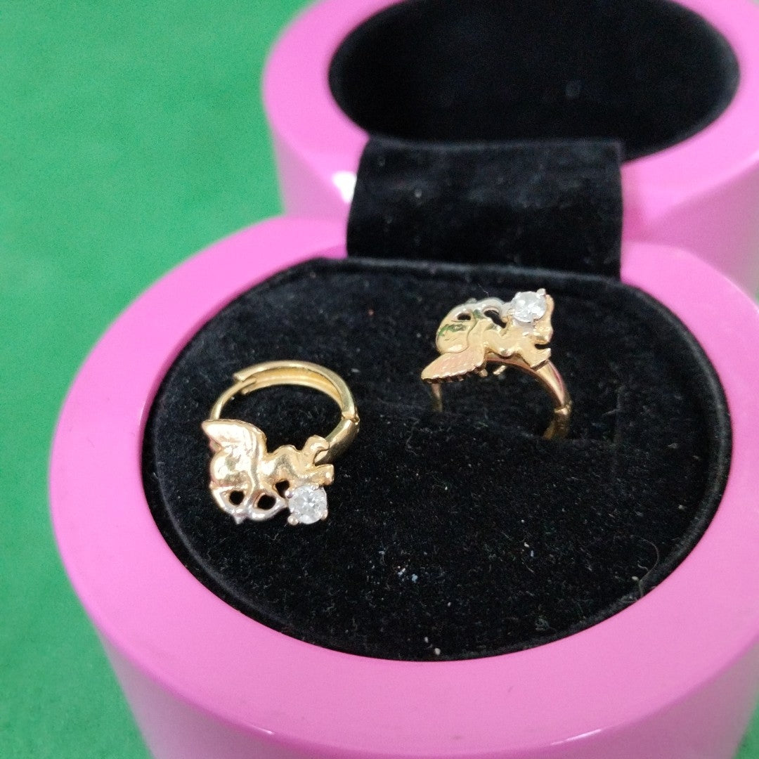 ARRACADAS PAR ORO 14 K 2.4 GRMS (SEMINUEVO)
