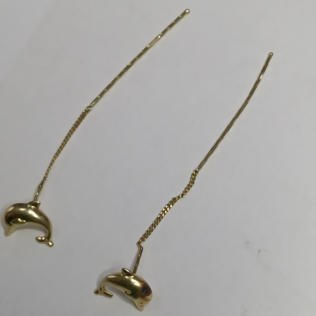 ARETES PAR ORO 14 K 1,20 GRMS (SEMINUEVO)