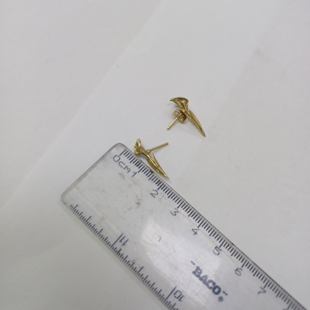 ARETES PAR,DIJE ORO 14 K 2,00 GRMS (SEMINUEVO)