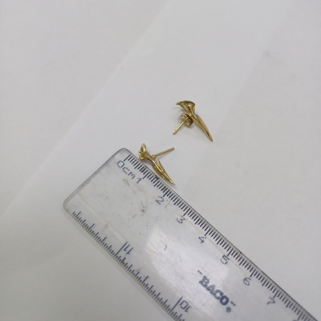 ARETES PAR,DIJE ORO 14 K 2,00 GRMS (SEMINUEVO)