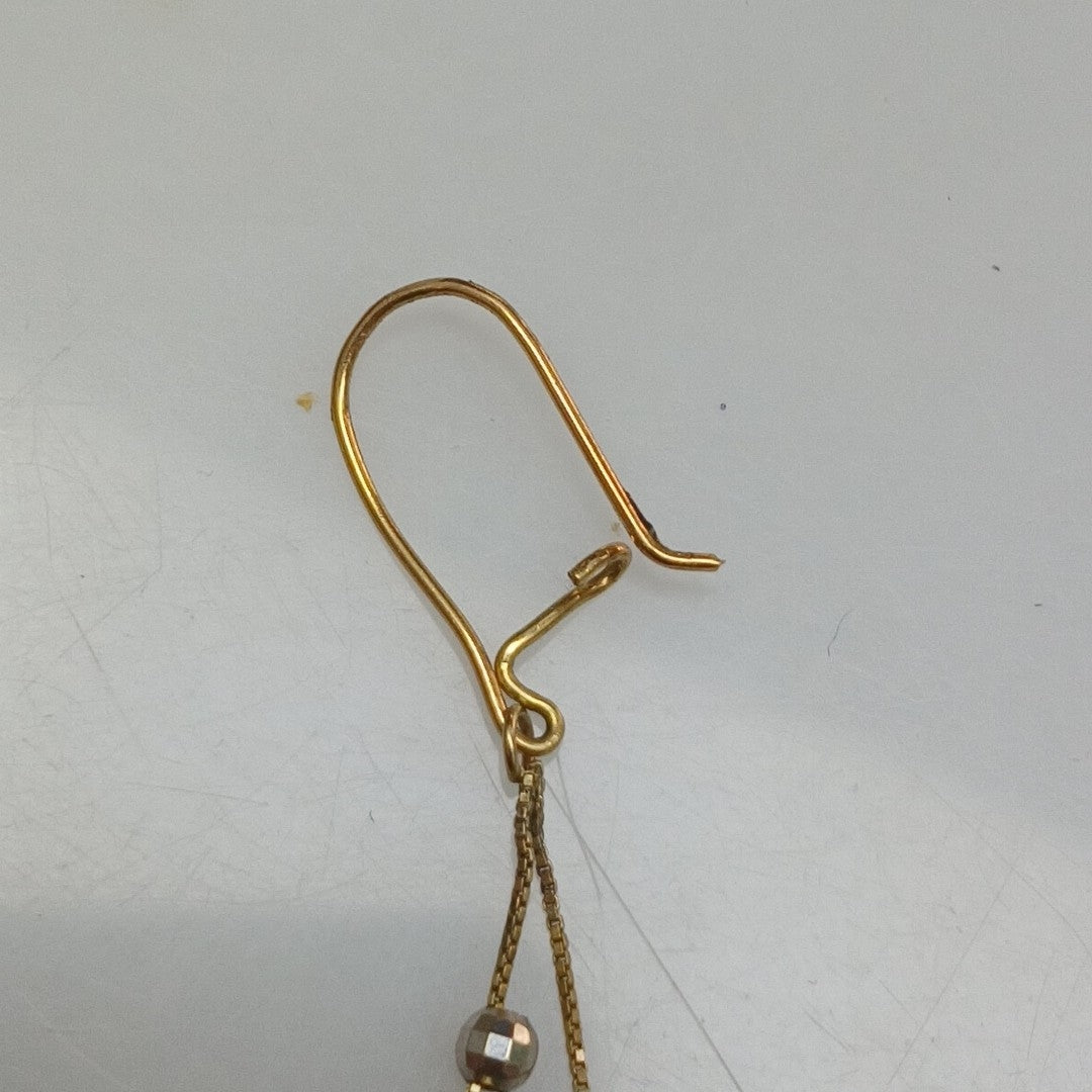 ARETES PAR ORO,ORO COMBINADO 10 K 2,00 GRMS (SEMINUEVO)