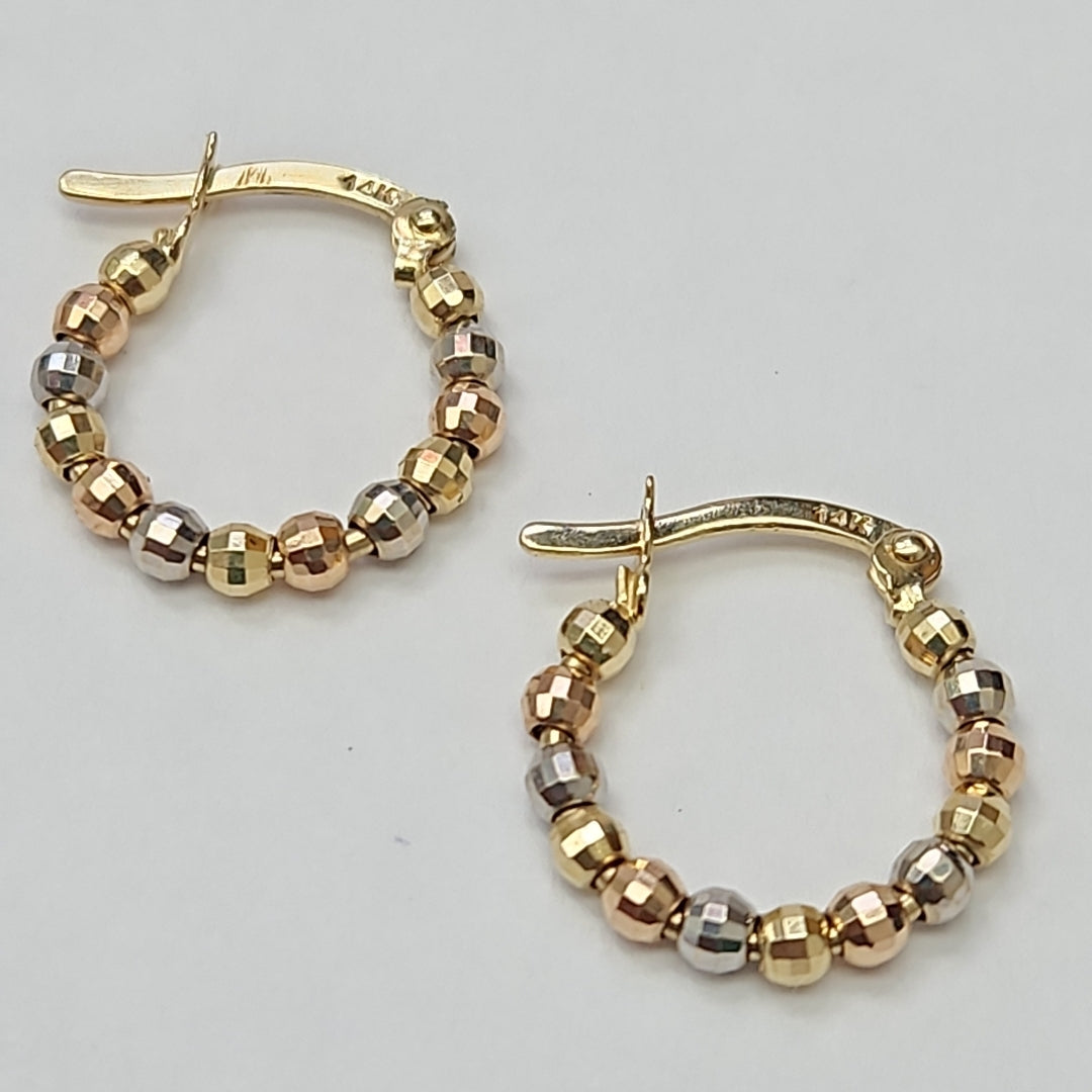 ARRACADAS PAR ORO COMBINADO 10 K 1,90 GRMS (SEMINUEVO)