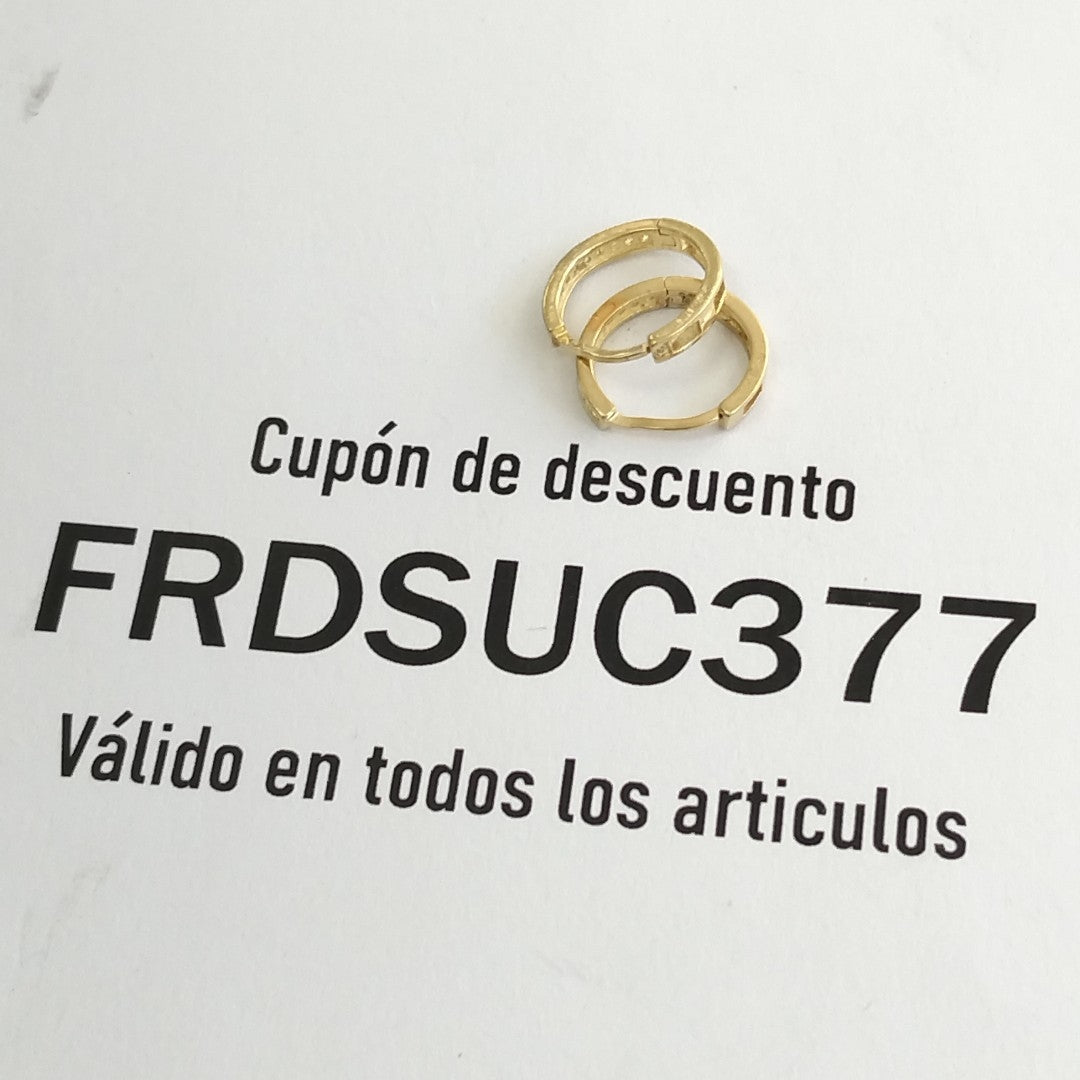 ARETES PAR ORO 14 K 1.2 GRMS (SEMINUEVO)