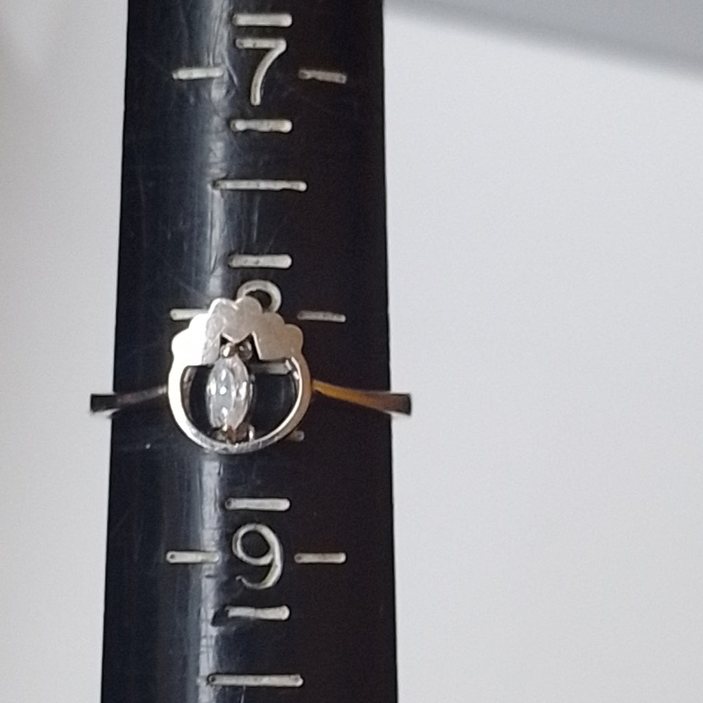 SOLITARIO ORO BLANCO 14 K 1.9 GRMS (SEMINUEVO)