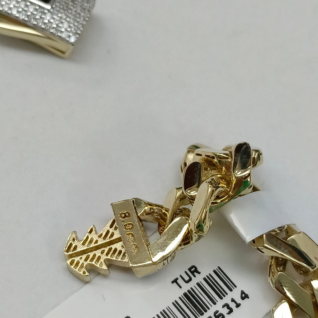 PULSERA CABALLERO MONACO ORO 14K 11.4 (NUEVO)