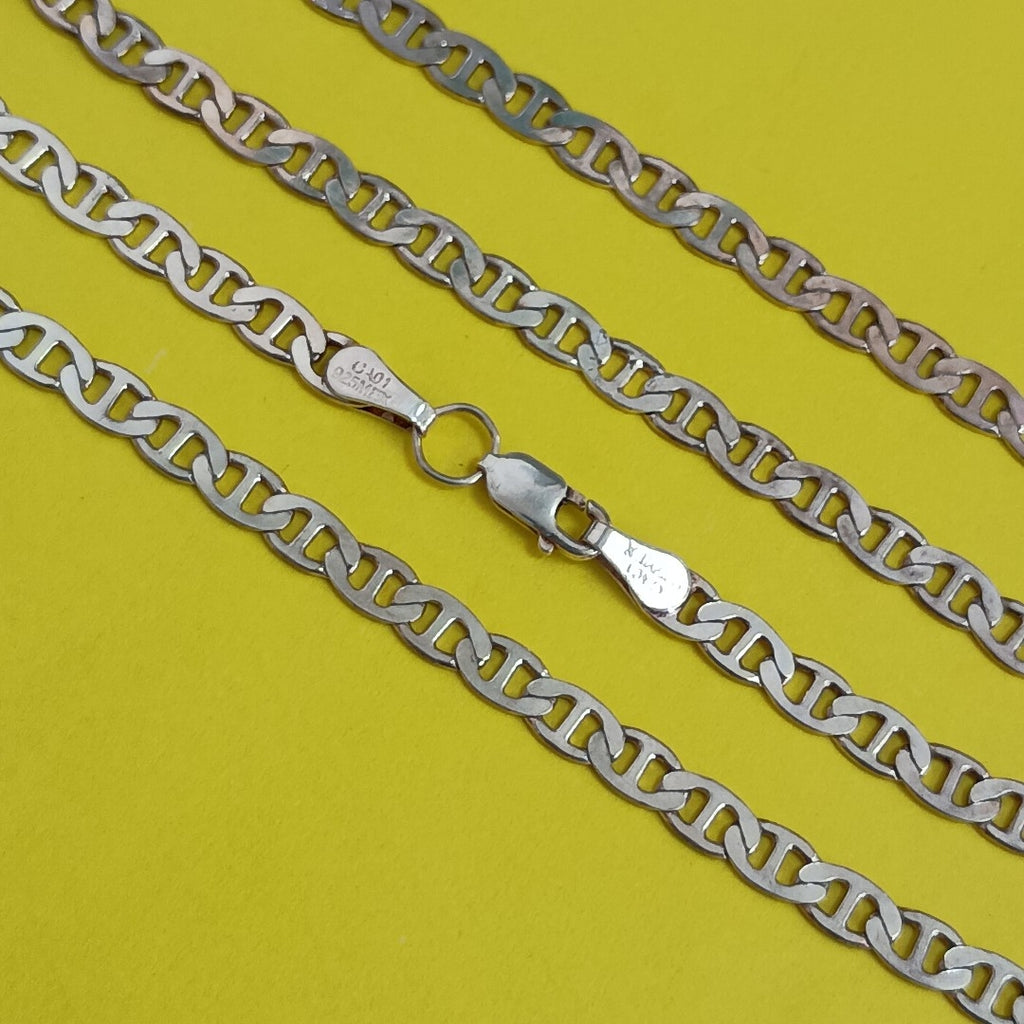 CADENA TEJIDO GUCHI PLATA .925 55 CM 12.5 GR (NUEVO)