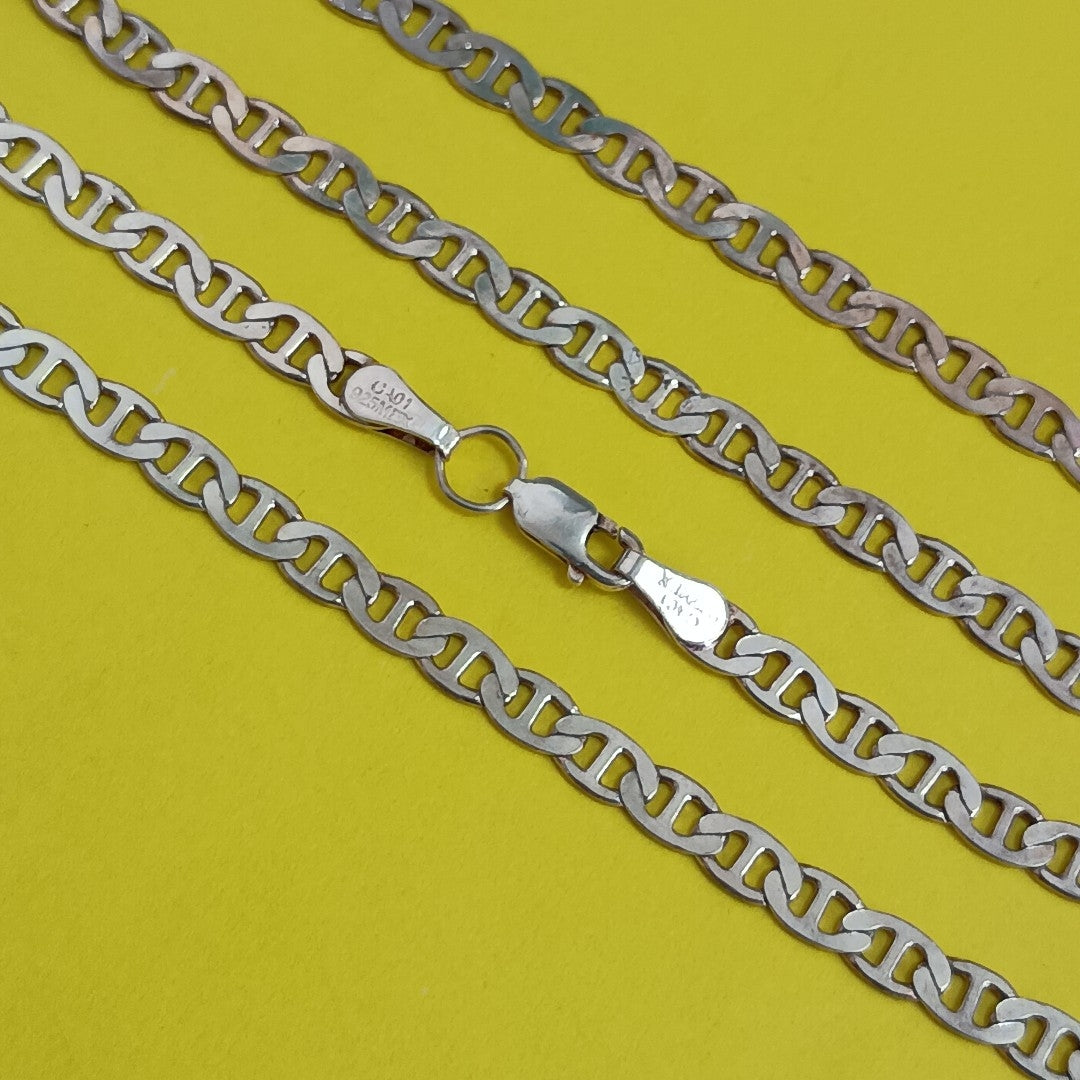 CADENA TEJIDO GUCHI PLATA .925 55 CM 12.5 GR (NUEVO)