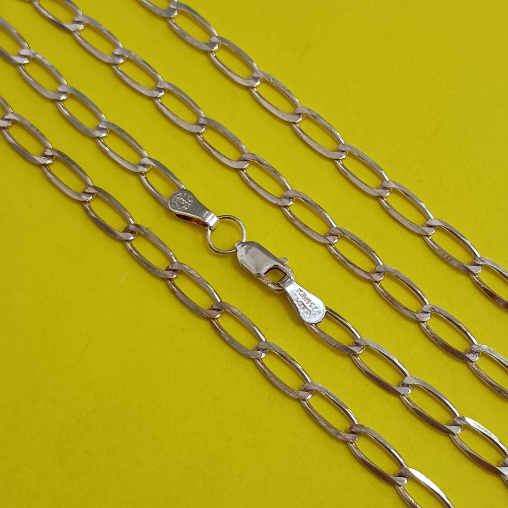 CADENA TEJIDO ESLABONES PLATA .925 60 CM 10.8 GR (NUEVO)