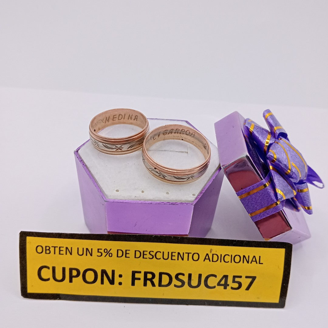 ARGOLLA ORO COMBINADO 10 K 3,80 GRMS (SEMINUEVO)