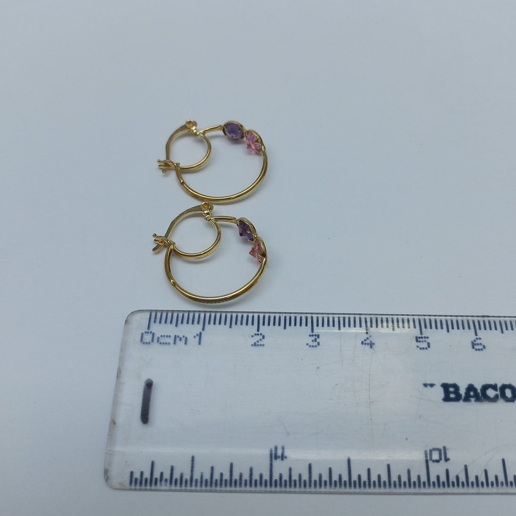 ARRACADAS PAR ORO 14 K 2.2 GRMS (SEMINUEVO)