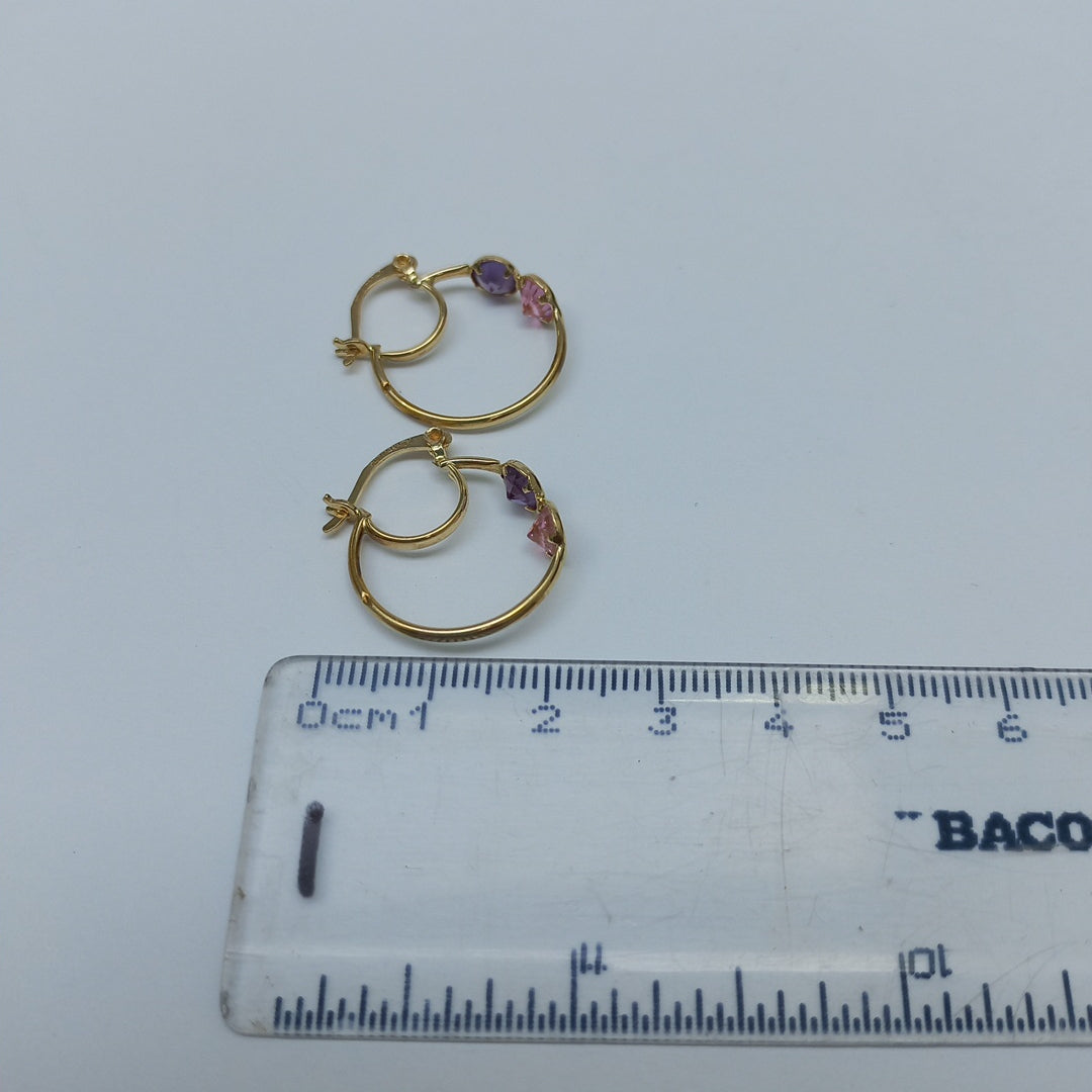ARRACADAS PAR ORO 14 K 2.2 GRMS (SEMINUEVO)