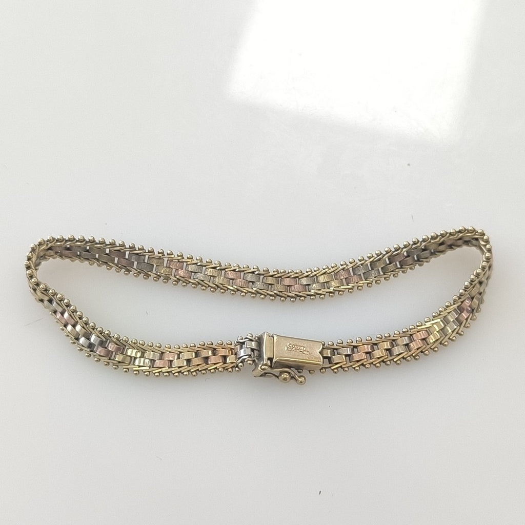 PULSERA ORO COMBINADO 14 K 18.3 GRMS (SEMINUEVO)