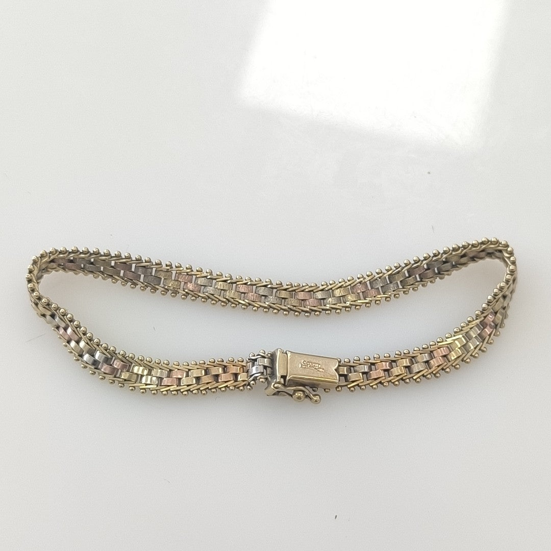 PULSERA ORO COMBINADO 14 K 18.3 GRMS (SEMINUEVO)