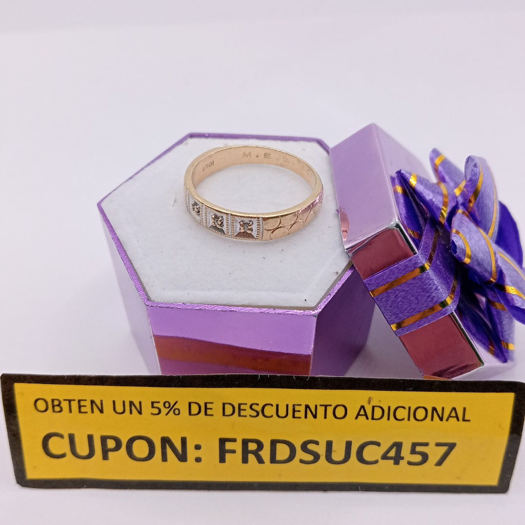 ANILLITO ORO,RODIADO 10 K 3,10 GRMS (SEMINUEVO)