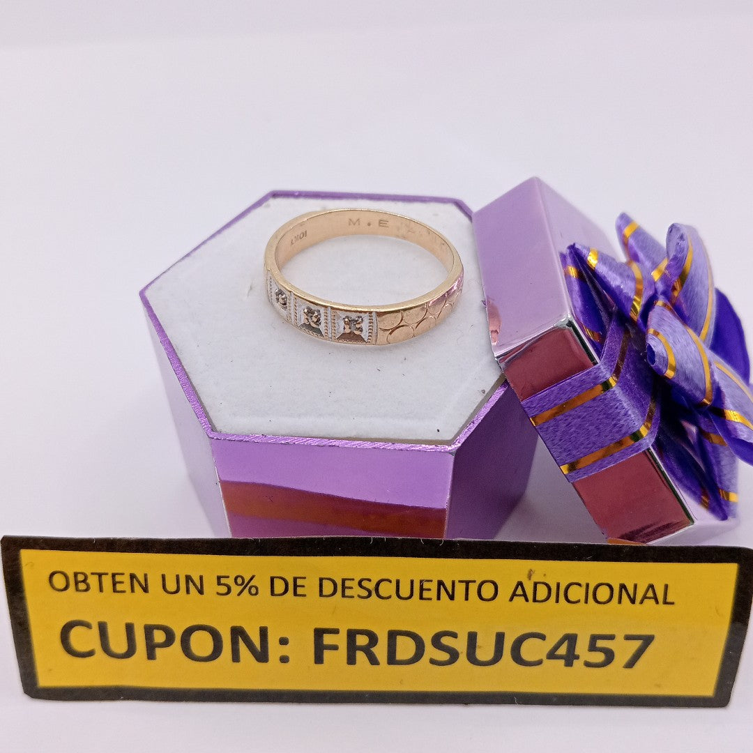 ANILLITO ORO,RODIADO 10 K 3,10 GRMS (SEMINUEVO)