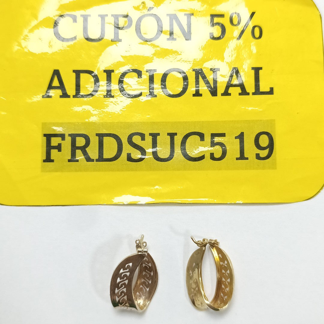 ARRACADAS PAR ORO 14 K 5.3 GRMS (SEMINUEVO)