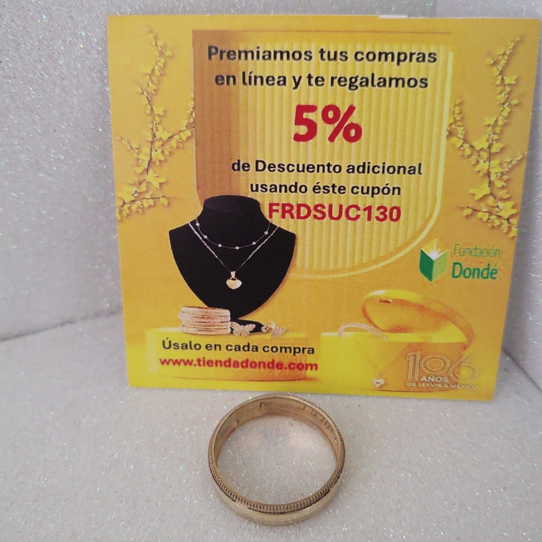 ARGOLLA ORO 10 K 3.5 GRMS (SEMINUEVO)