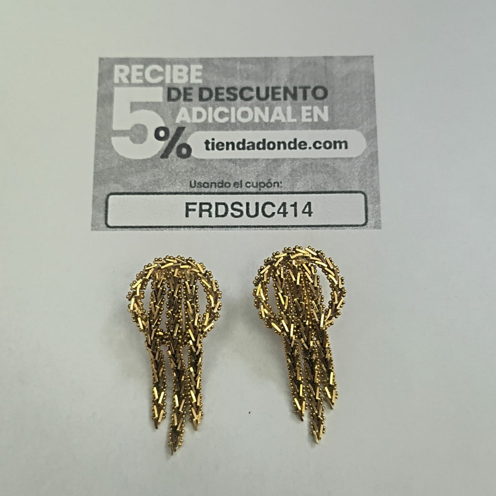 ARETES PAR ORO 14 K 12 GRMS (SEMINUEVO)