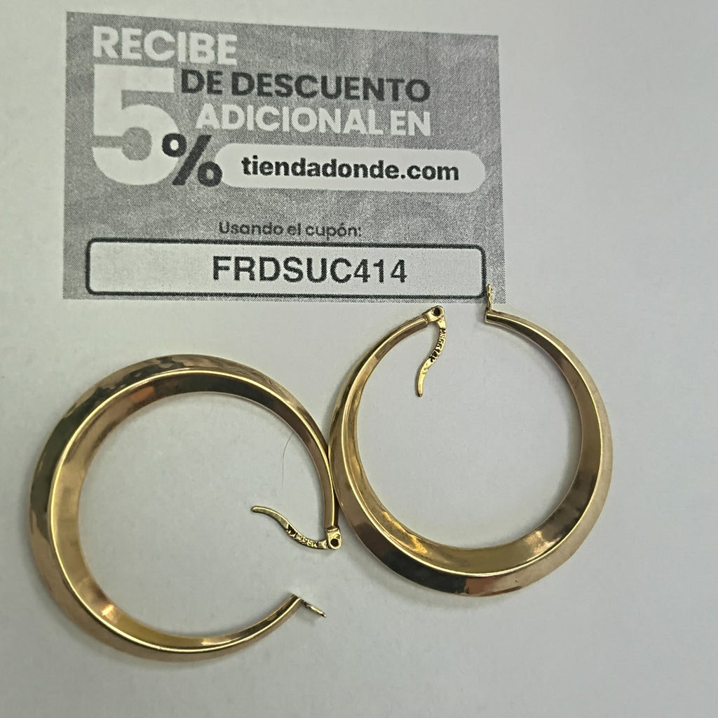 ARRACADAS PAR ORO 14 K 5.7 GRMS (SEMINUEVO)