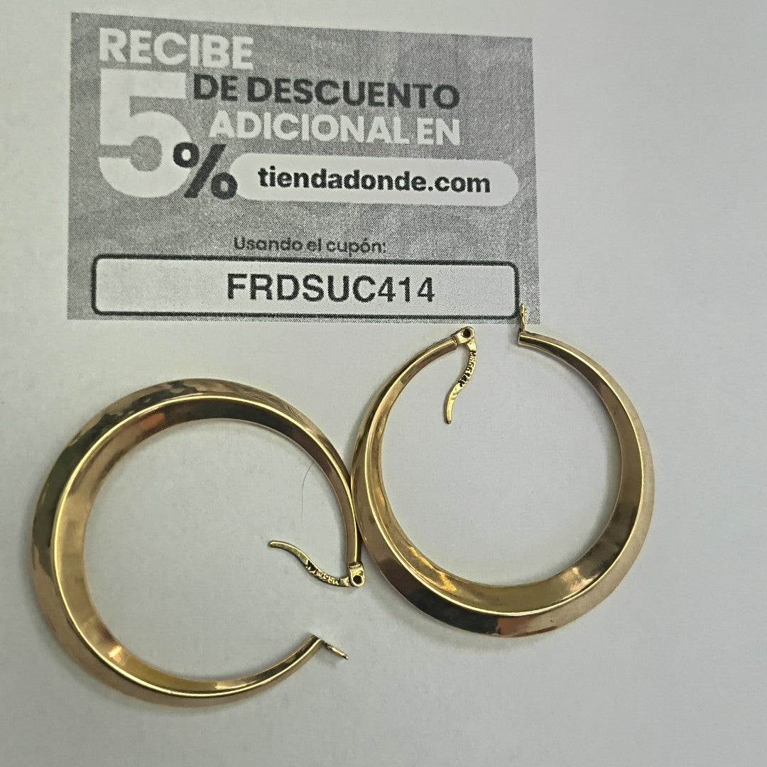 ARRACADAS PAR ORO 14 K 5.7 GRMS (SEMINUEVO)