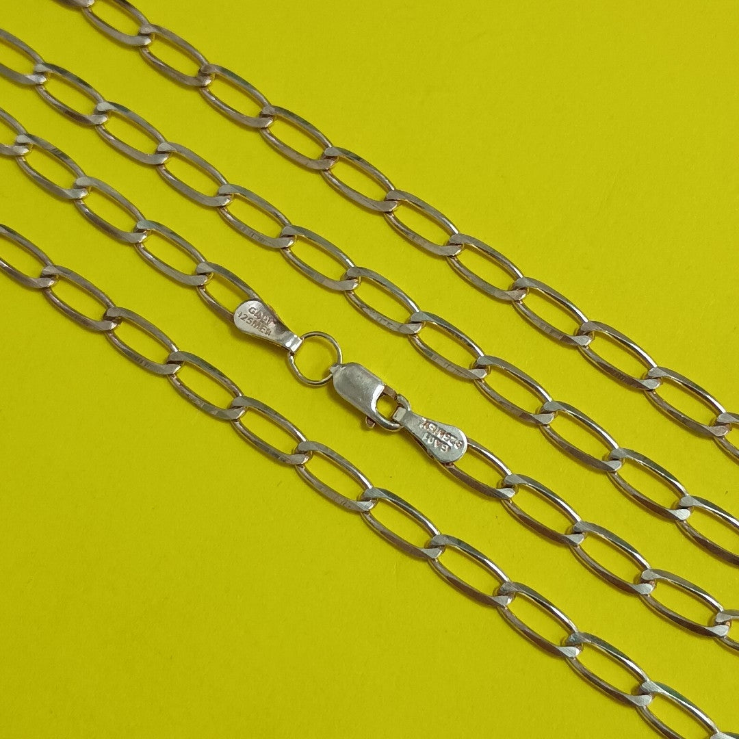 CADENA TEJIDO ESLABONES PLATA .925 60 CM 10.6 GR (NUEVO)