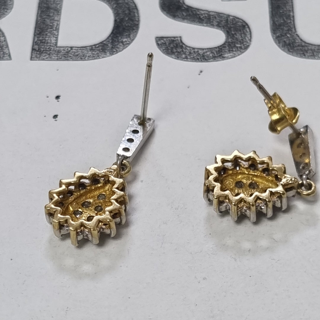 ARETES PAR ORO COMBINADO 10 K 2.6 GRMS (SEMINUEVO)