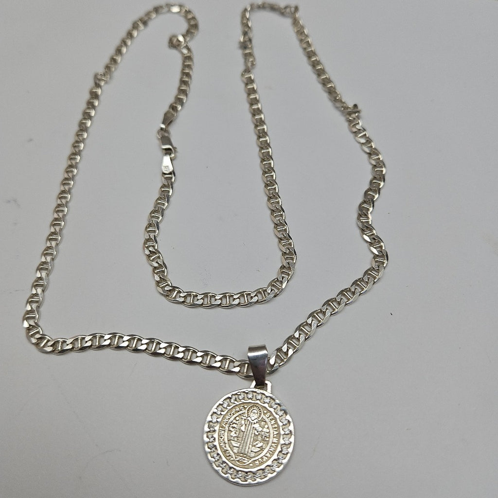 CADENA, DIJE PLATA 23 GRMS (SEMINUEVO)