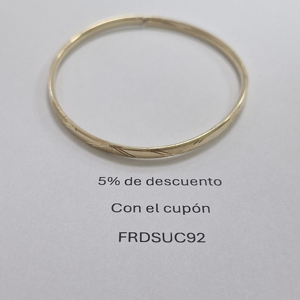 PULSERA RIGIDA ORO 14 K 5,40 GRMS (SEMINUEVO)