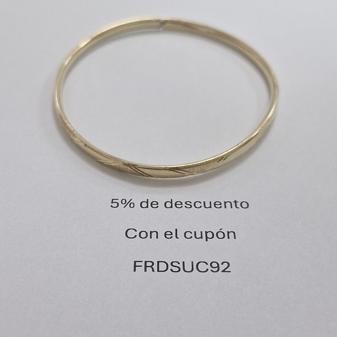 PULSERA RIGIDA ORO 14 K 5,40 GRMS (SEMINUEVO)